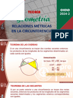 S8a Relaciones Metricas en La Circunferencia y Ptolomeo Teorìa Pre 2024-2