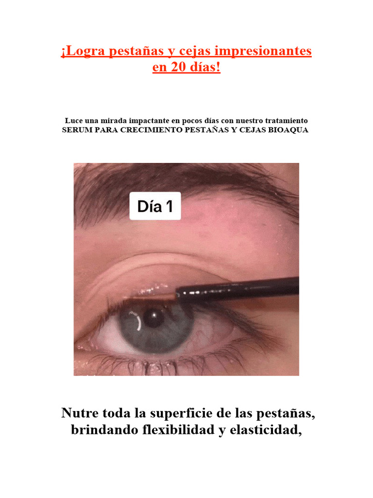 Serum Bioaqua: Crecimiento Rápido de Pestañas y Cejas | PDF | Negocios ...