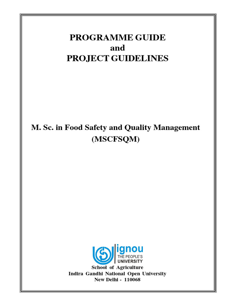 Programme Guide MSCFSQM 2023 | PDF | Hazard Analysis And Critical ...