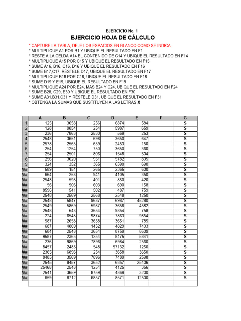 Ejercicios Excel Basico | PDF | Asociación de equipos de fútbol ...