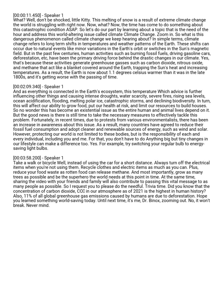 Can We Stop Climate Change - Global Warming - The DR Bin... | PDF ...
