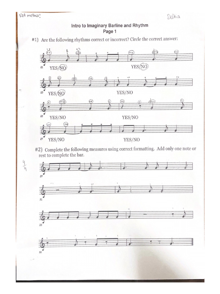 Intro to imaginary barline and rhythm pdf