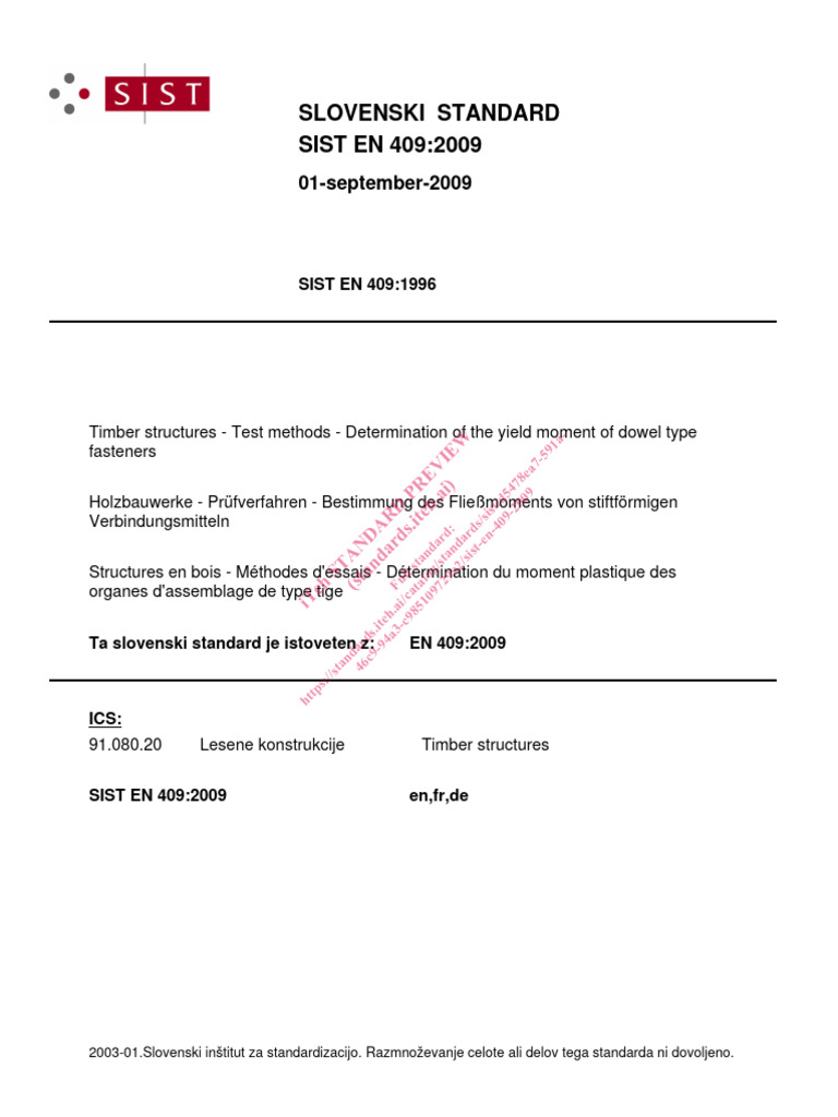 BS - EN-409-2009 Timber Structures - Test Methods - Determination of ...