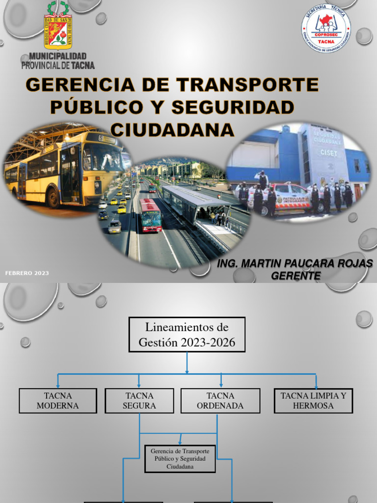 Planificación del Transporte Público en Tacna | PDF | Transporte ...