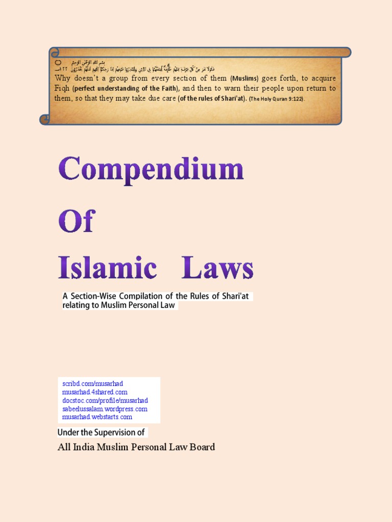 Compendium of Islamic Laws | PDF | Sharia | Marriage
