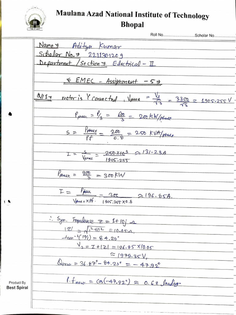 Emec Assignment 5 Section2 2211301209 Pdf