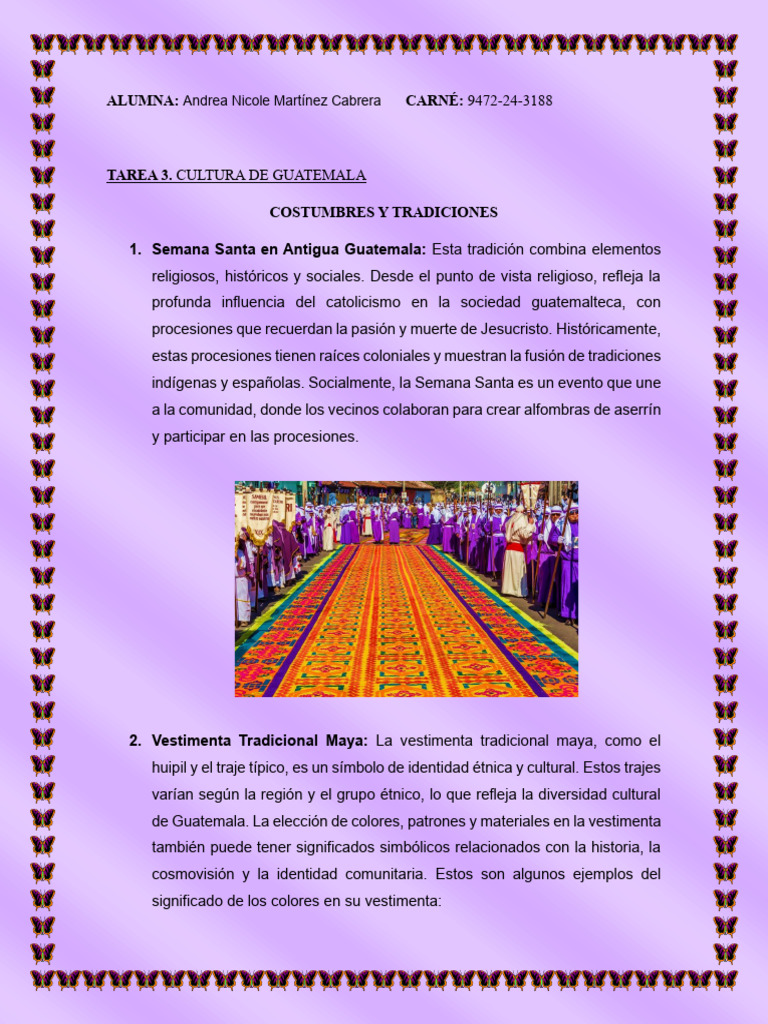 Tradiciones y Cultura de Guatemala | PDF | Guatemala | Agricultura