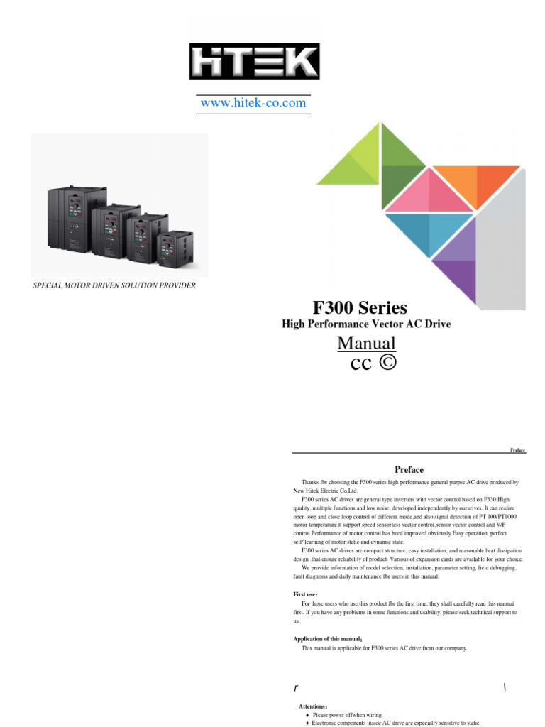 F300 Series: Manual | PDF | Alternating Current | Capacitor
