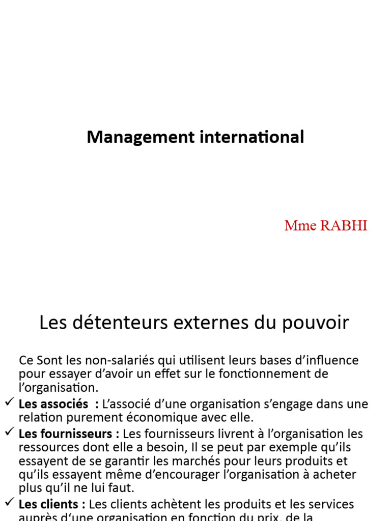 Management International PSE | PDF | Responsabilité sociétale des ...