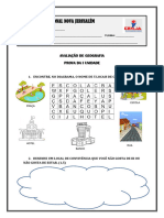 Prova de Geografia - 1º Ano