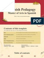 Spanish Pedagogy - Master of Arts in Spanish by Slidesgo