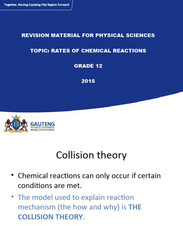 Collision Theory and Reaction Rates | PDF | Reaction Rate | Chemical ...