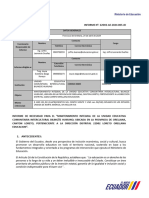 Datos Generales Fecha de Informe Contacto Cargo Telefóno Correo Electrónico