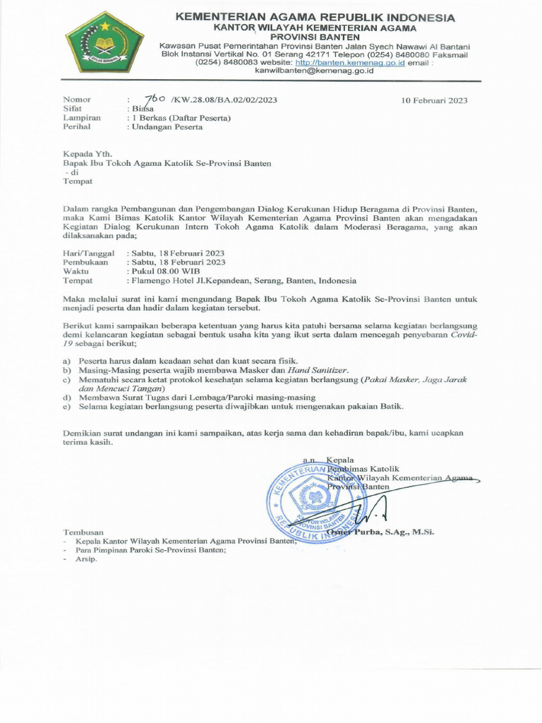 Undangan Raker-Kemenag | PDF
