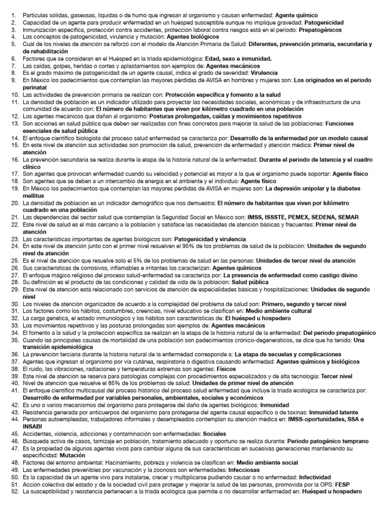 Salud Pública 1 Pdf Sistema Inmune Población