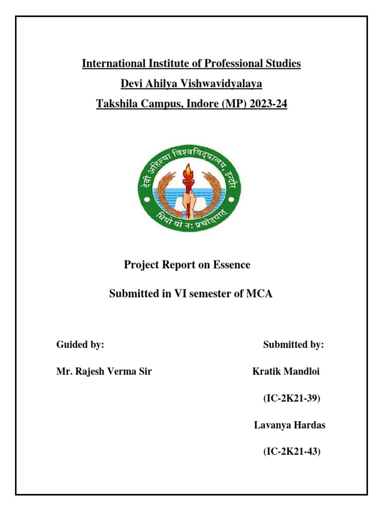 MCA VI Project Report 2023 | PDF | Software Development Process ...