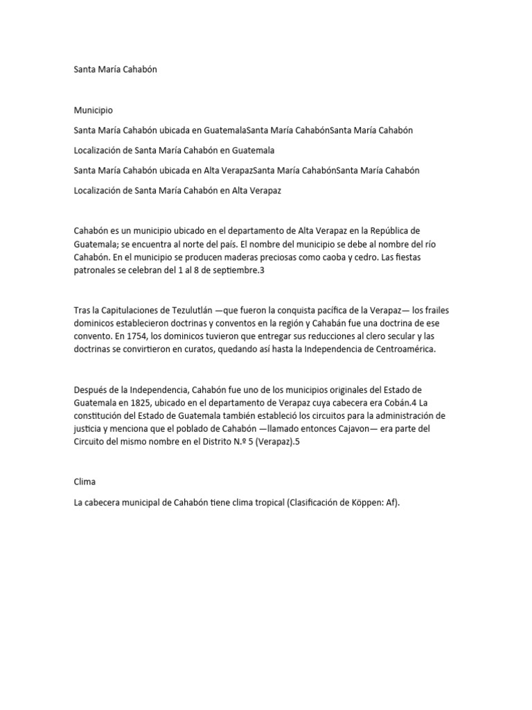 Santa María Cahabón PDF