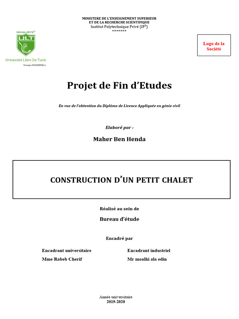 Projet de Fin d'Études en Génie Civil | PDF | XML | Poutre (Structure)