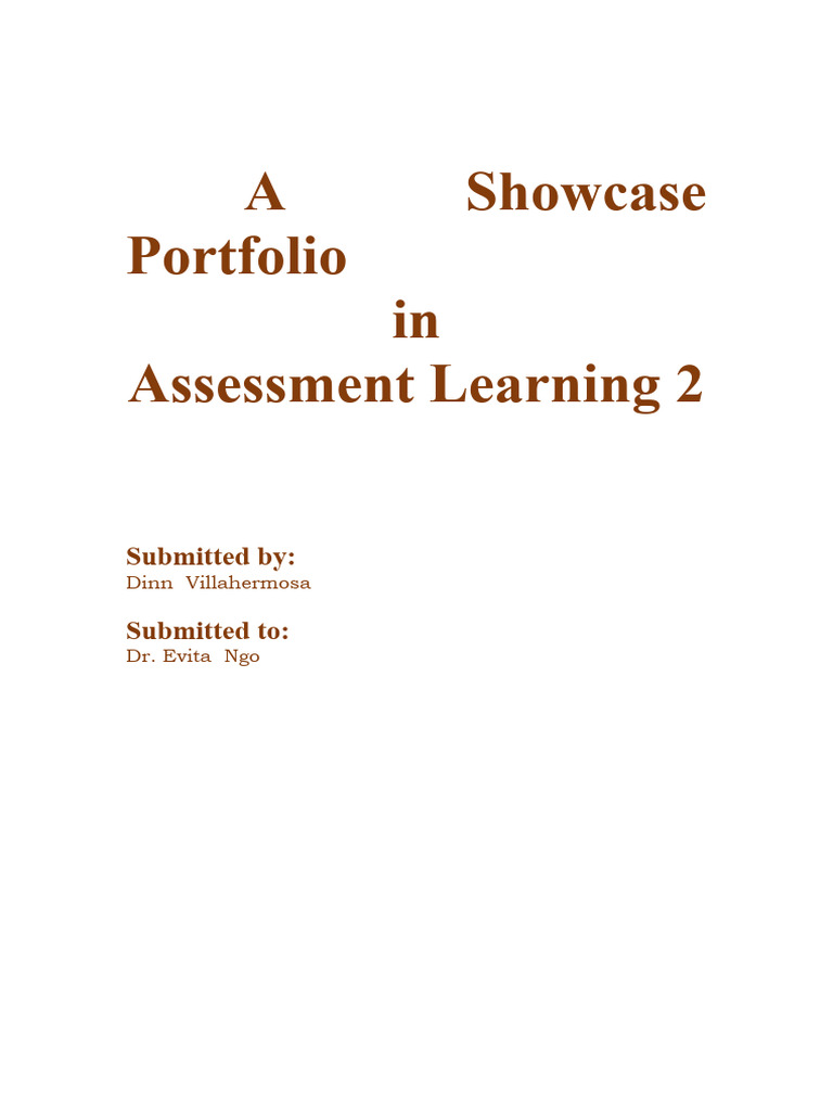 Education Student's Portfolio | PDF | Career & Growth | Wellness