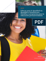 Educar para La Igualdad en Republica Dominicana. - 8M 2023