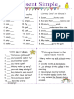 Present Simple Worksheet