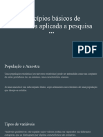 Princípios Básicos de Estatística Aplicada A Pesquisa