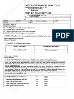 Ingles 3ro Prueba de Diagnostico