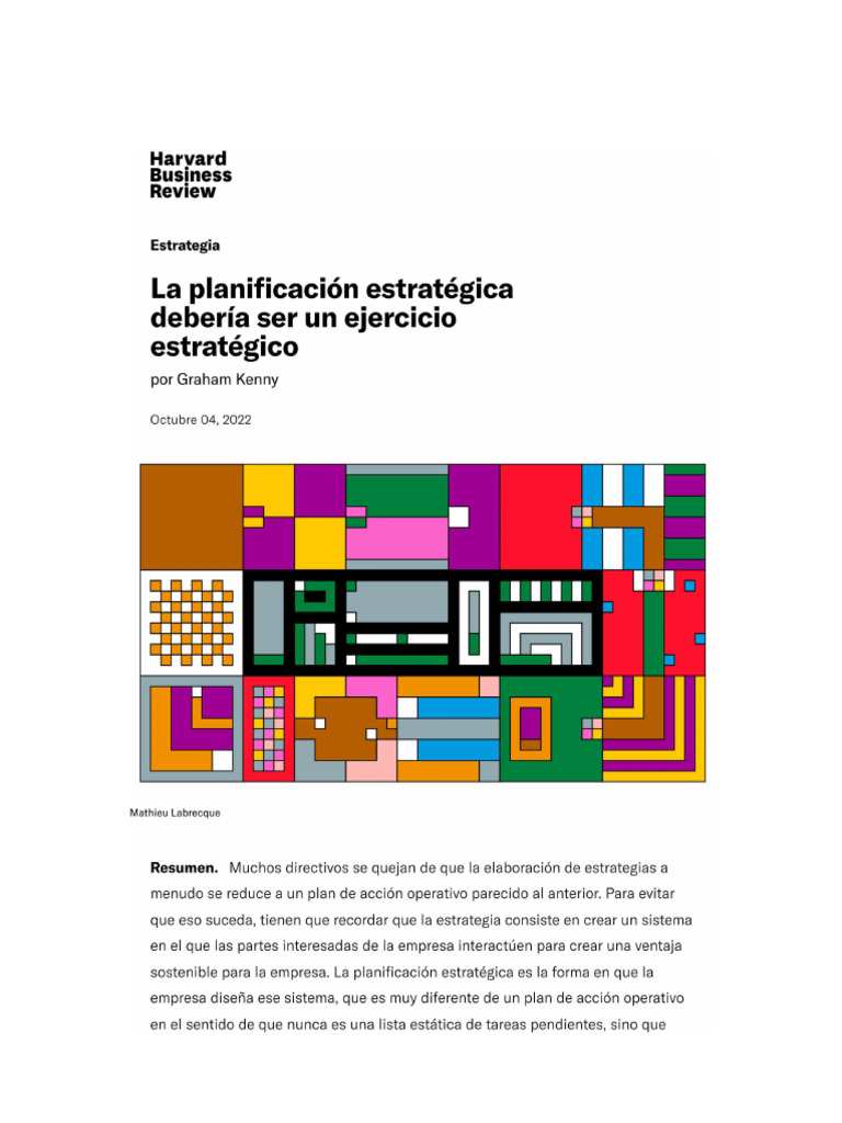 Lectura 2 strategic planning esp pdf