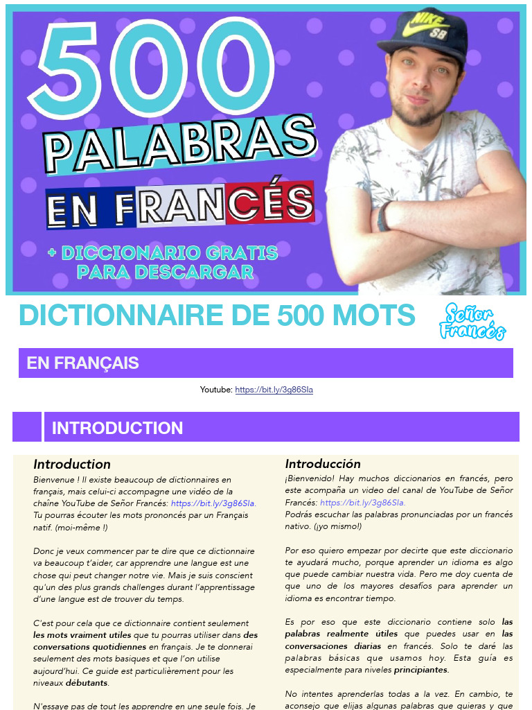 Dictionnaire de 500 mots en français | PDF