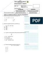 EXAMEN BIMESTRAL MATE 6TO IIB 