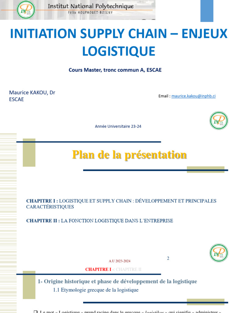 Initiation à la Supply Chain et Logistique | PDF | Direction | Les sociétés