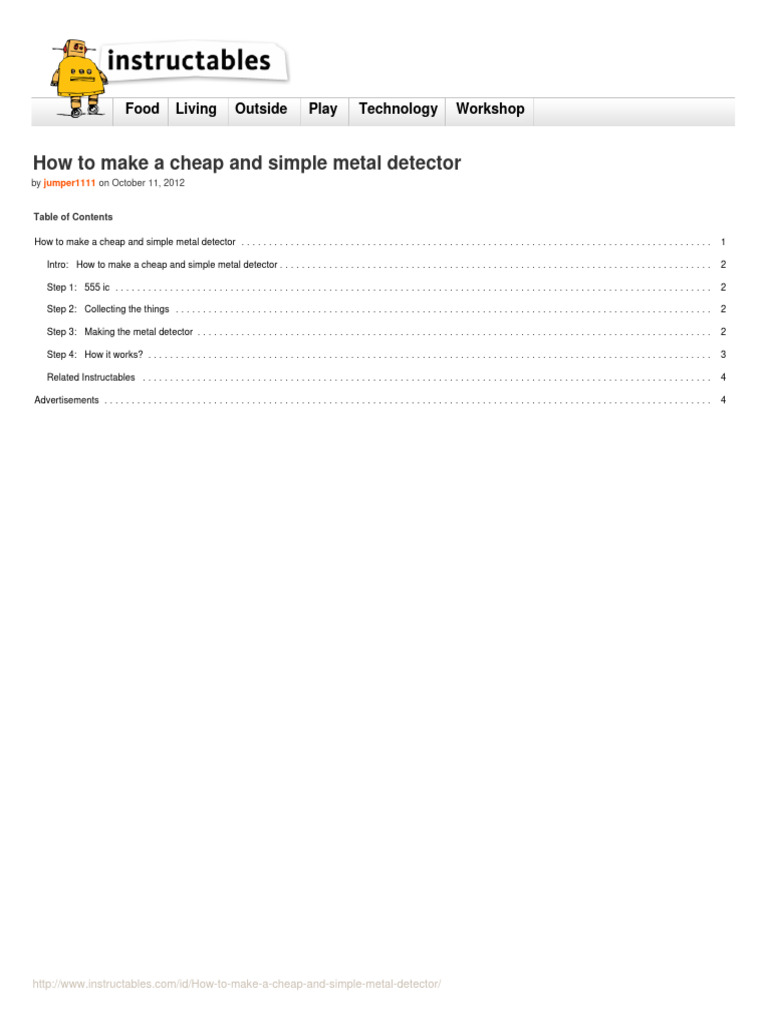 How to make a cheap and simple metal detector pdf inductor