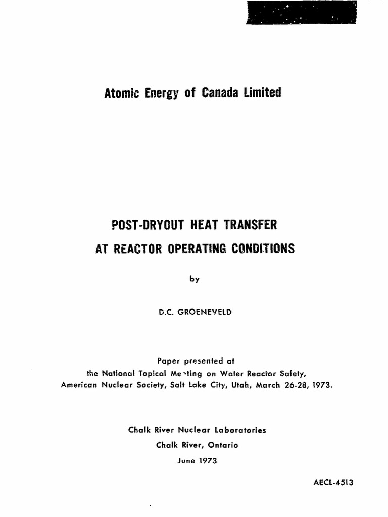 Atomic energy of canada limited pdf heat transfer liquids