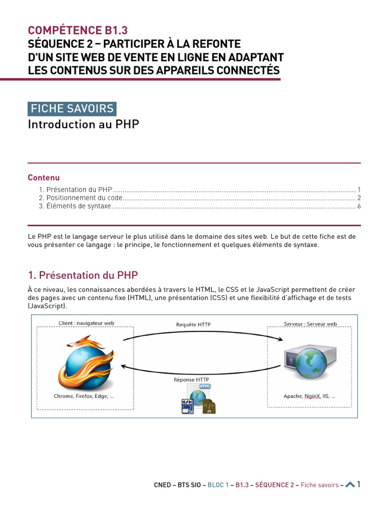 Introduction au PHP pour le web | PDF | PHP | JavaScript