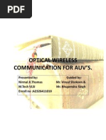 Optical Wireless Communication for Auv