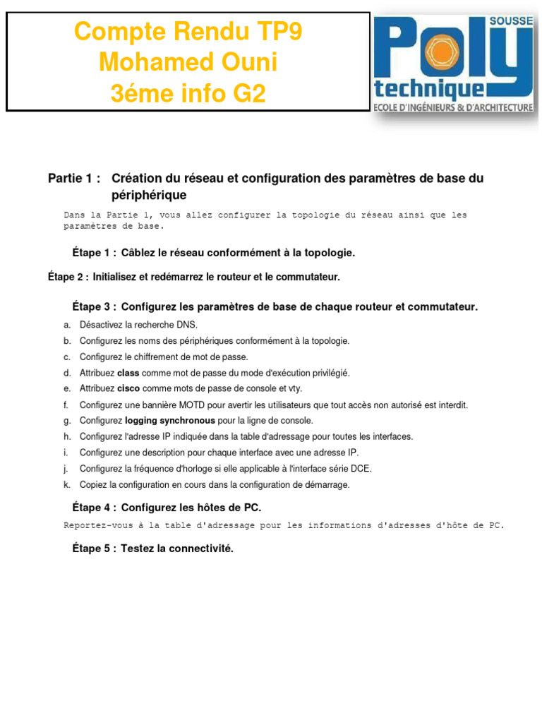 Configuration réseau et routage RIPv2 | PDF | I Pv6 | Adresse IP