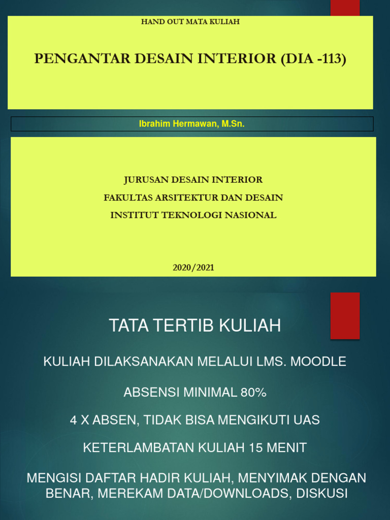 Tata Tertib dan Proses Desain Interior | PDF