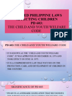 RELATED PHILIPPINE LAWS AFFECTING CHILDREN