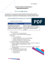 Definición Y Usabilidad: Evaluación Actividad de Aprendizaje 2: Resolución de Caso #2