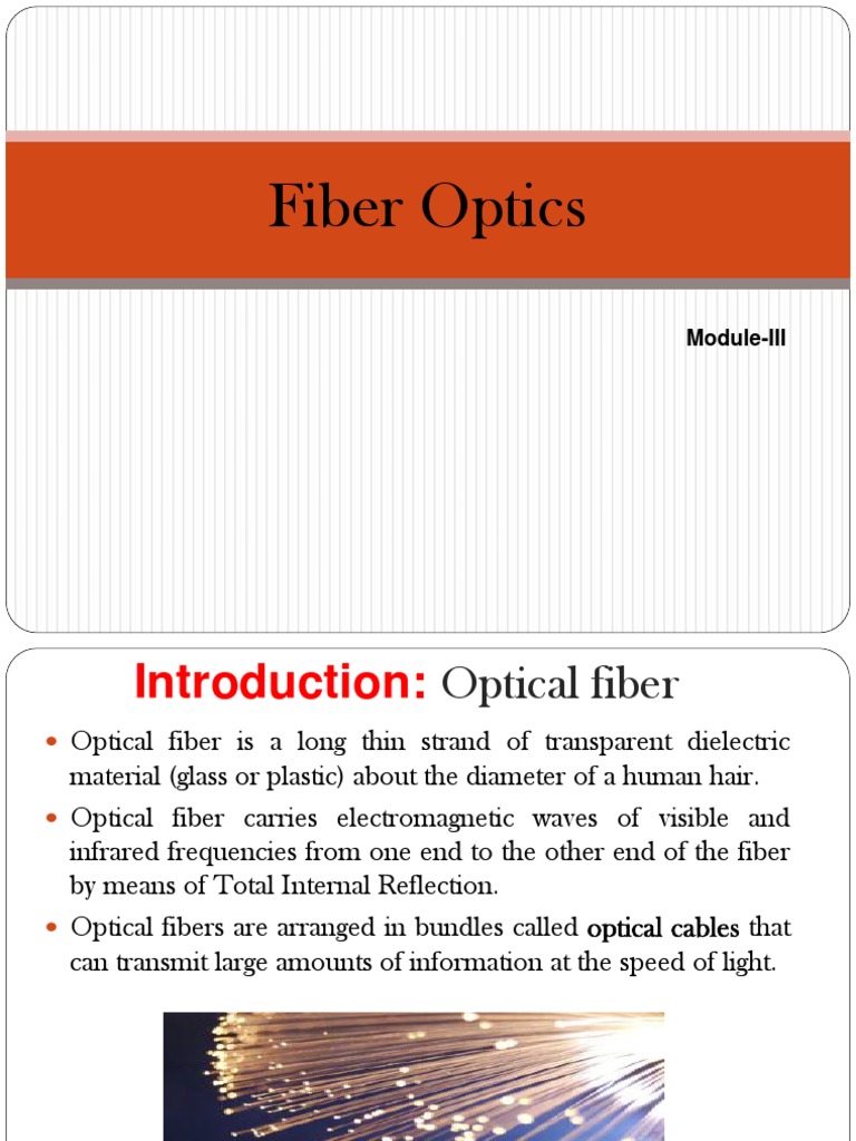Understanding Optical Fiber Structure | PDF | Optical Fiber | Optics