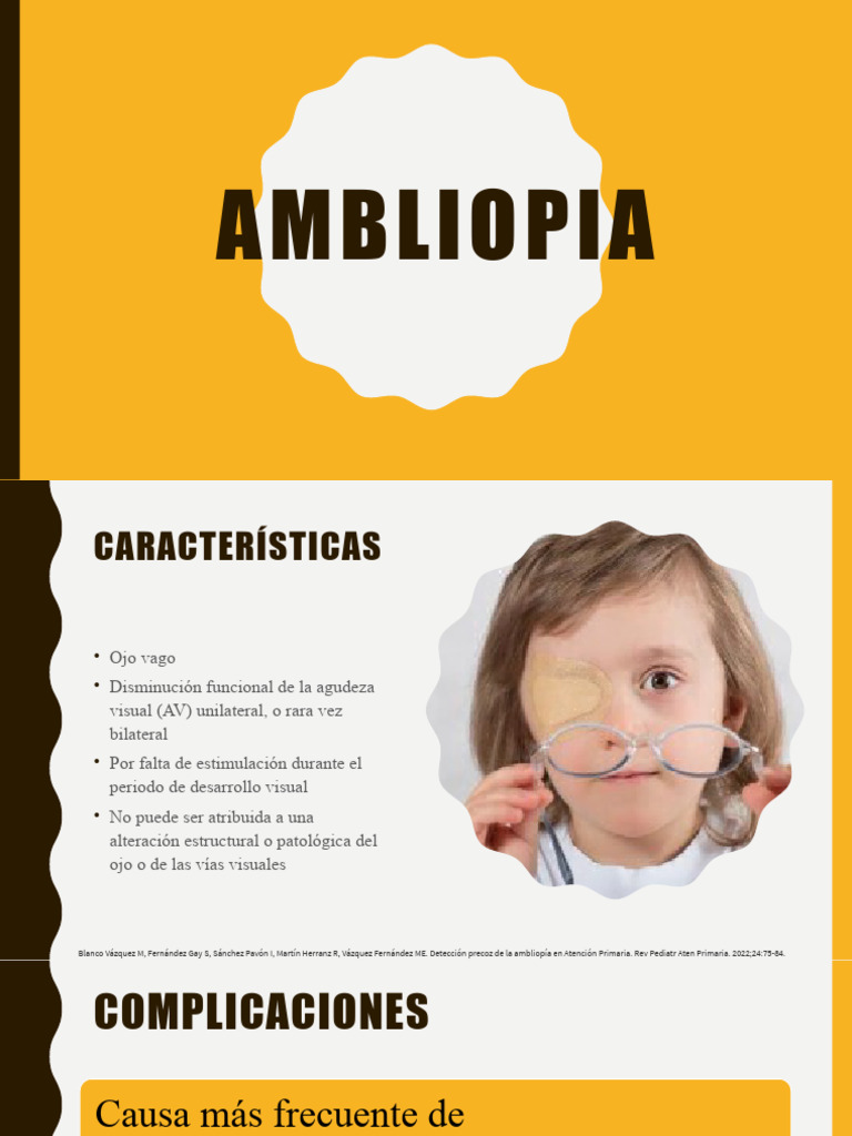 Ambliopia | PDF | Visión | Oftalmología