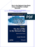 (Download PDF) The Art of War in The Network Age Back To The Future 1St Edition Joseph Henrotin Online Ebook All Chapter PDF