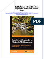 [Download pdf] Mastering Phpmyadmin 3 4 For Effective Mysql Management 1St Edition Delisle Marc online ebook all chapter pdf 