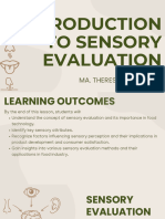 Introduction To Sensory Evaluation