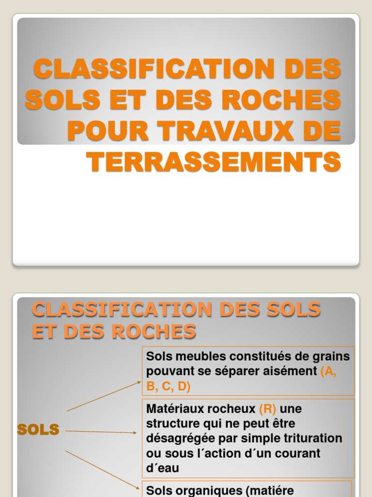 Classification des sols et roches GMTR | PDF | Limon | Matériaux