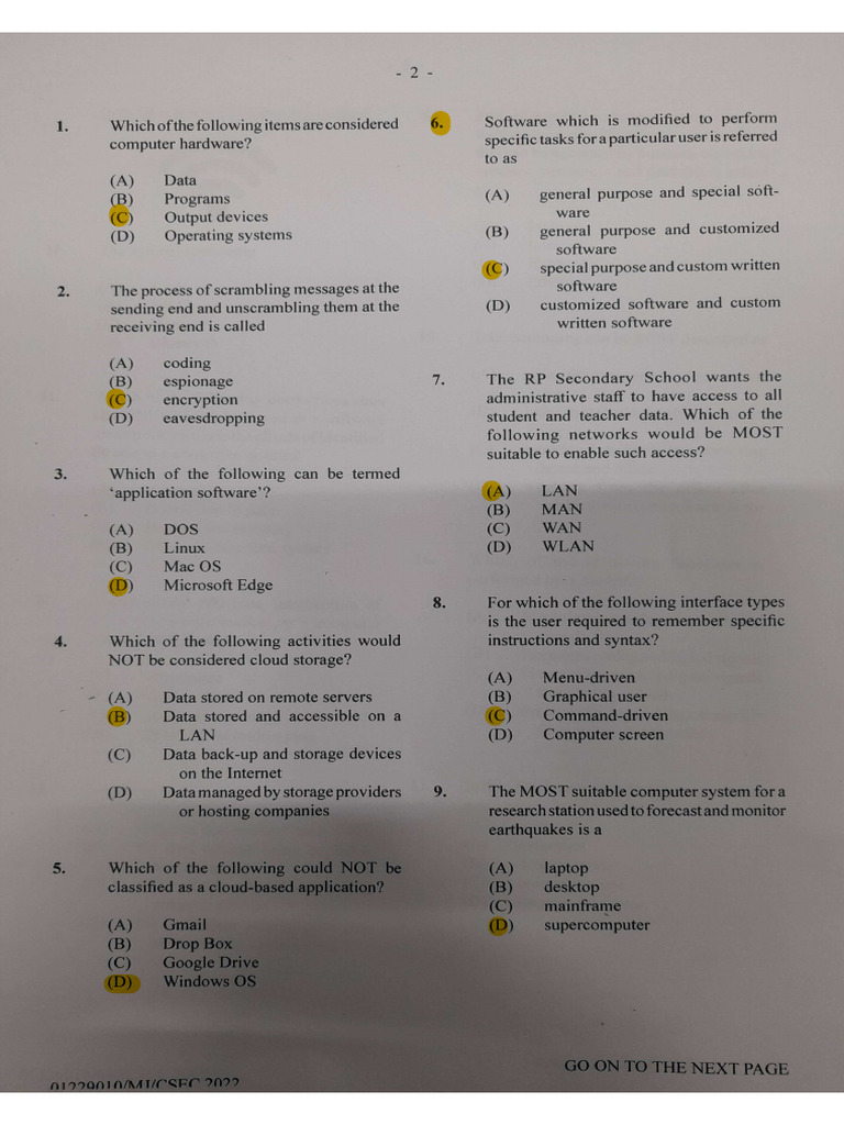 Csec it june 2022 paper 1 pdf