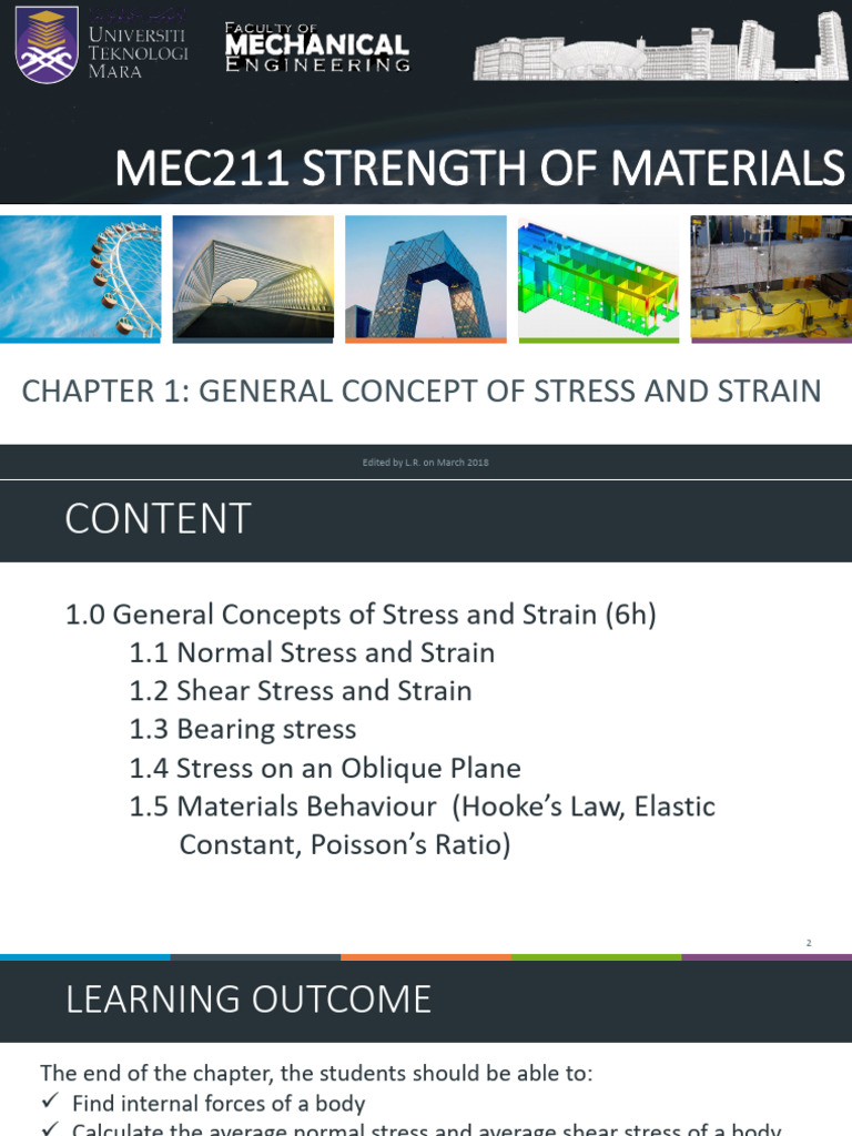 Stress and Strain in Materials Mechanics | PDF | Deformation ...