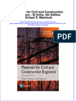 [Download pdf] Materials For Civil And Construction Engineers Si Units 4Th Edition Michael S Mamlouk online ebook all chapter pdf 