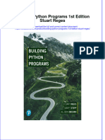 (Download PDF) Building Python Programs 1St Edition Stuart Reges Online Ebook All Chapter PDF