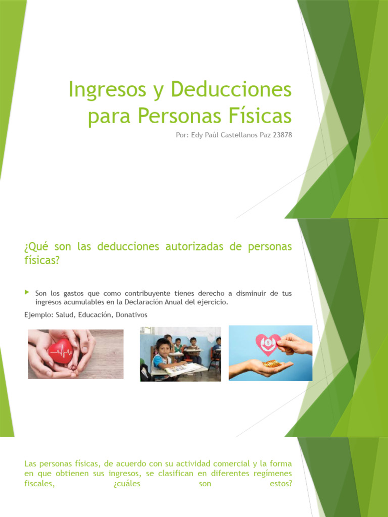 Deducciones Fiscales para Personas Físicas | PDF | Impuesto sobre la ...